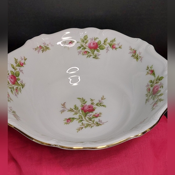 Vintage Johann Haviland Moss Rose 8.5” Round Serving Bowl Bavaria - Picture 3 of 7